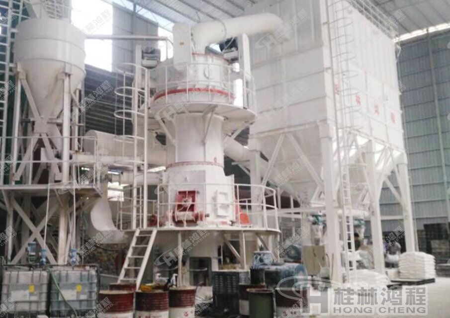 HLMX1100桂林鴻程400目大理石粉HLMX超細立磨機生產線現(xiàn)場